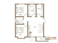 富成名都3室1厅1卫108.5㎡户型图