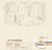 天津中心2室1厅2卫144.9㎡户型图