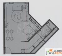 万菱君临国际公寓1室1厅1卫76.7㎡户型图