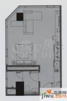 万菱君临国际公寓1室1厅1卫59㎡户型图