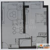 万菱君临国际公寓1室2厅1卫92.6㎡户型图