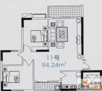 美力盈彩花苑2室2厅1卫94.2㎡户型图