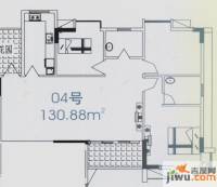 美力盈彩花苑3室2厅2卫130.9㎡户型图