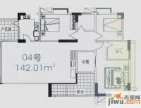 美力盈彩花苑3室2厅2卫142㎡户型图