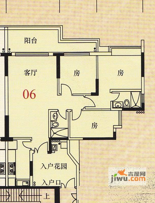 宏新华庭3室2厅0卫113.4㎡户型图