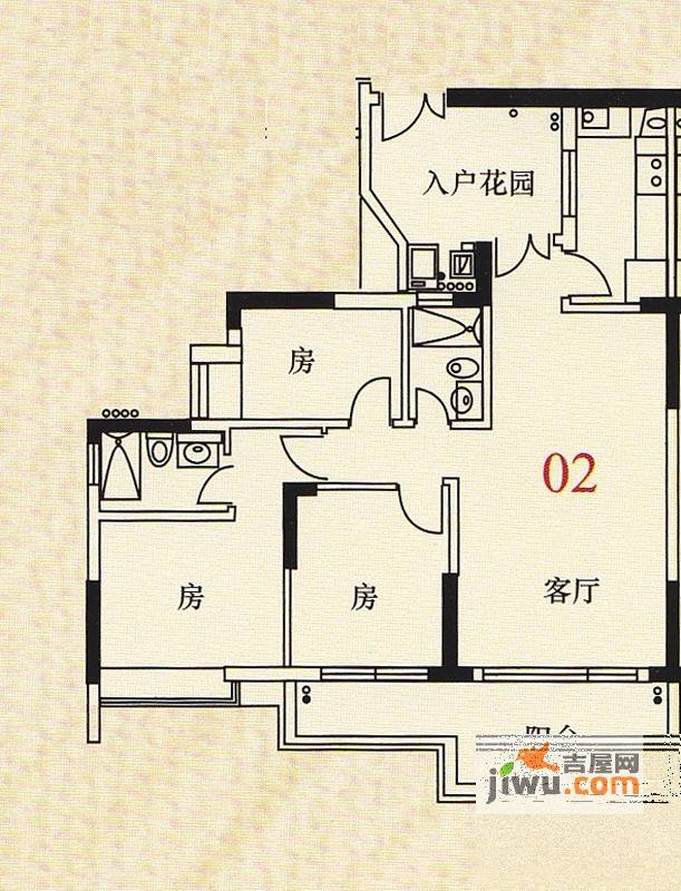 宏新华庭3室2厅0卫119.2㎡户型图