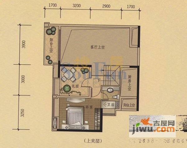 元邦明月星辉4室2厅2卫97㎡户型图