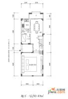 龙光香悦山2室1厅1卫82㎡户型图