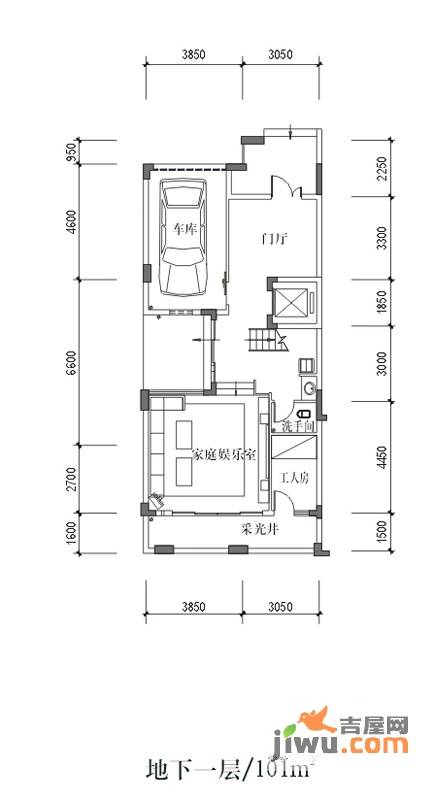 龙光香悦山普通住宅101㎡户型图