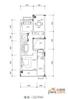 龙光香悦山普通住宅64㎡户型图