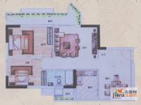 珠江怡景湾2室2厅1卫85.6㎡户型图