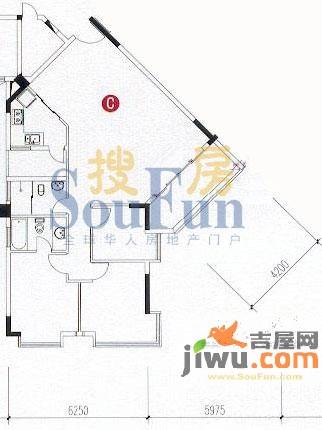 宏润巴塞阳光3室2厅2卫106㎡户型图