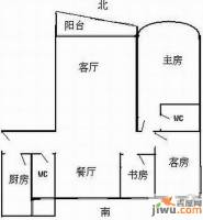 骏景花园3室2厅2卫105㎡户型图