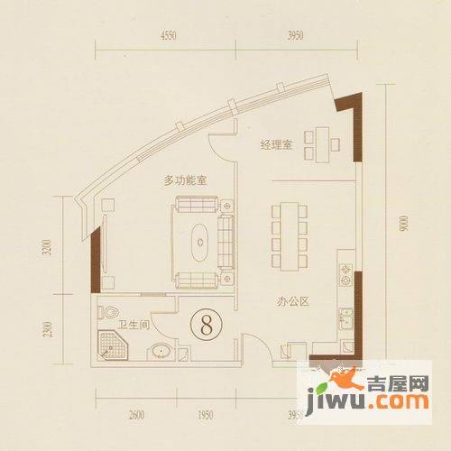 和丰大厦2室1厅1卫89㎡户型图