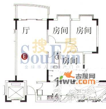 宏润巴塞阳光3室1厅1卫户型图