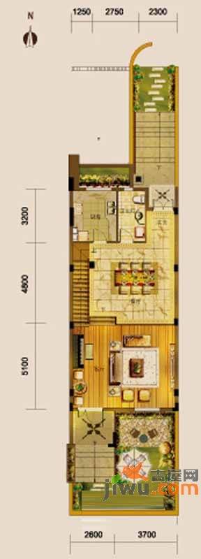 中海央墅3室2厅3卫206㎡户型图