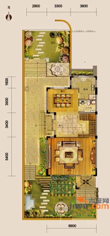 中海央墅4室3厅3卫262㎡户型图