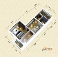 公园雅筑2室2厅1卫64.8㎡户型图