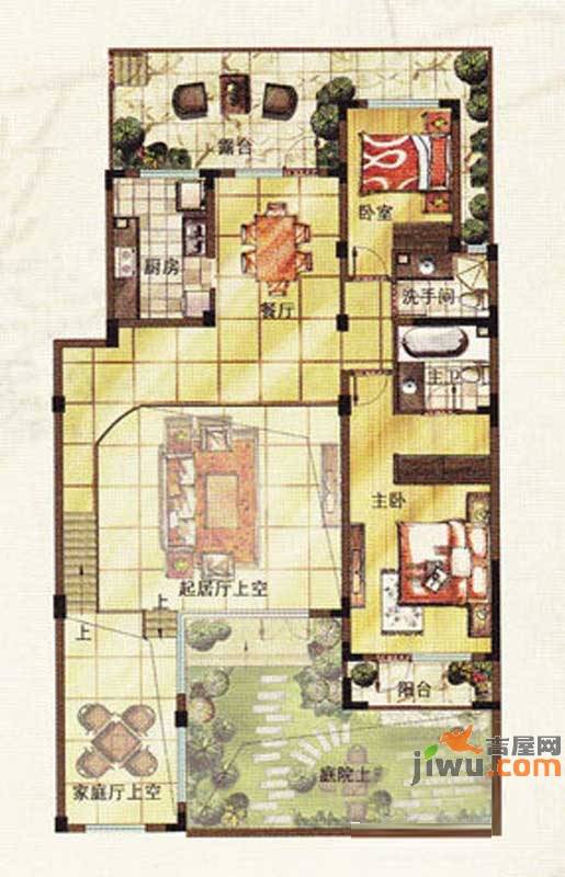 中铁·人杰水岸3室2厅2卫141㎡户型图