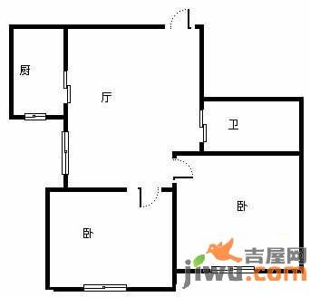 其仕郡2室2厅1卫75㎡户型图