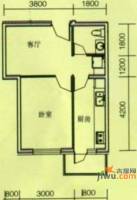 奥玛丽都1室1厅1卫49.5㎡户型图