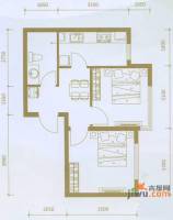 龙腾碧玉湾2室1厅1卫52.9㎡户型图