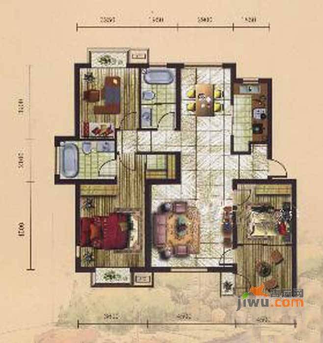 唯美尚品3室2厅2卫135㎡户型图