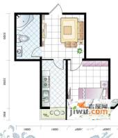 新汉城锦都1室1厅1卫46.2㎡户型图