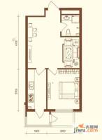 水木康桥花语岸1室1厅1卫62㎡户型图