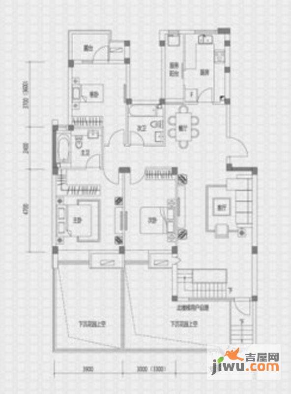 吉宝季景沁园3室2厅2卫147㎡户型图