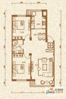 五彩上筑汇锦2室2厅1卫91.5㎡户型图