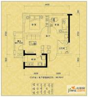 纳帕名门2室2厅1卫58.9㎡户型图