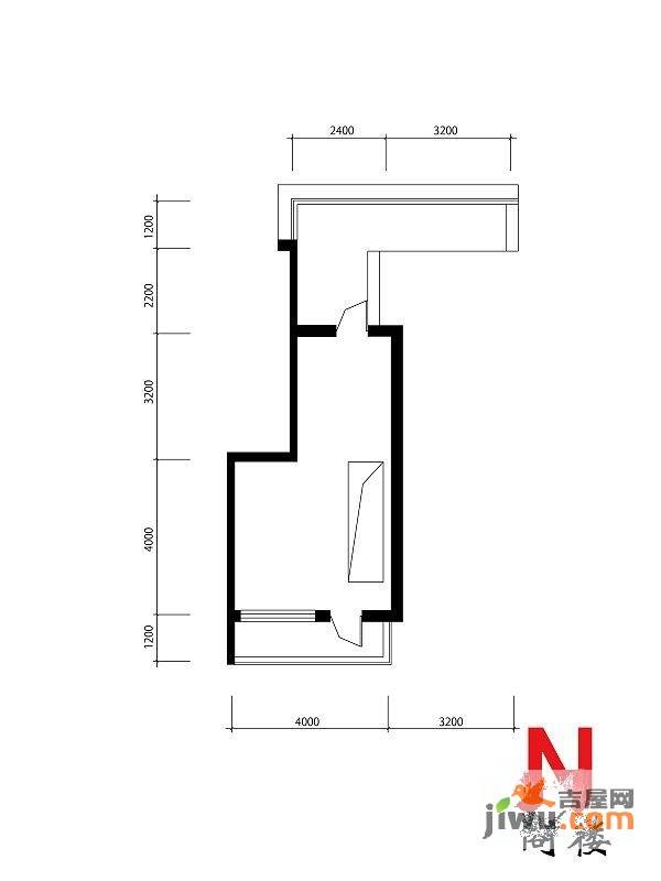 西城逸景普通住宅27.3㎡户型图