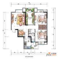 格澜威尔2室2厅1卫84㎡户型图