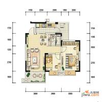 蓝光SOFA社区2室2厅1卫80㎡户型图