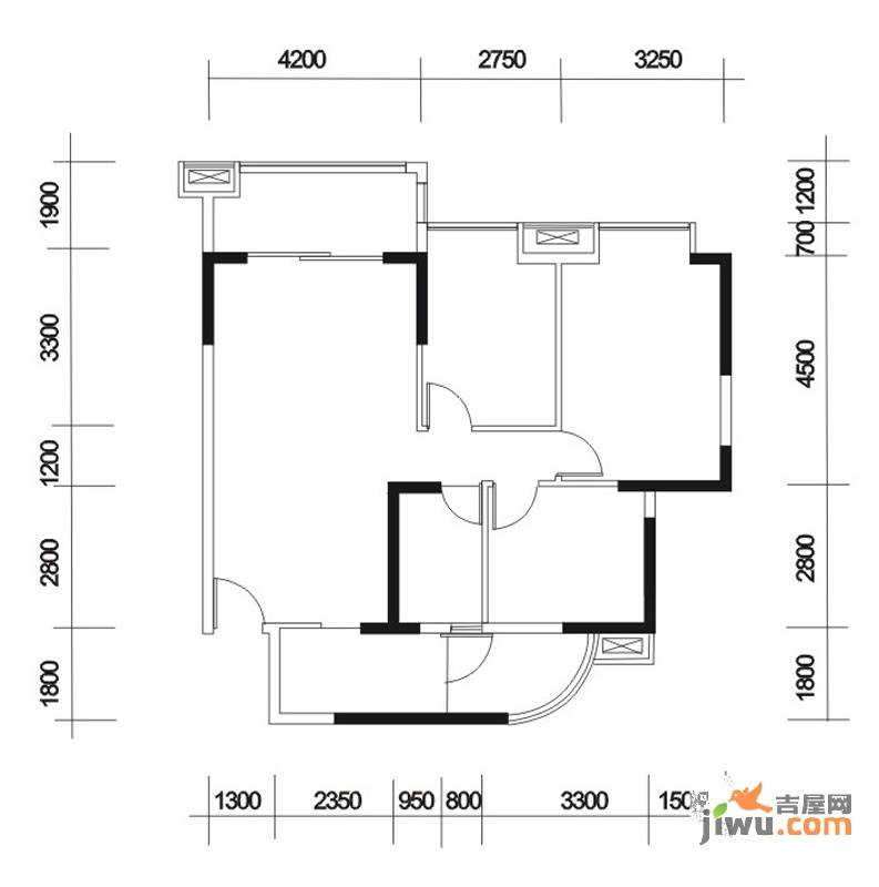 北城新界3室2厅1卫99.7㎡户型图