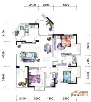 翡翠半岛国际社区3室2厅2卫120.4㎡户型图