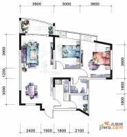 翡翠半岛国际社区2室2厅1卫87.7㎡户型图