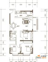 金沙柏林郡3室2厅1卫89㎡户型图