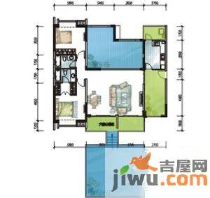 美年广场美岸2室2厅2卫129.4㎡户型图