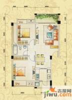 凯斯顿华府2室2厅1卫82.9㎡户型图