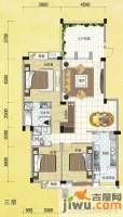 中铁堰澜山3室2厅2卫129.6㎡户型图