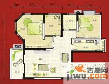 渥嘉郡3室2厅1卫104.9㎡户型图