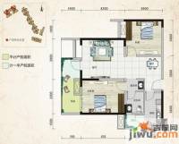 北湖龙郡2室2厅1卫82.5㎡户型图