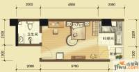 正成翡翠琉璃1室1厅1卫34.5㎡户型图
