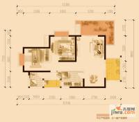 首创国际城一期2室2厅1卫79㎡户型图