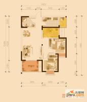 首创国际城一期3室2厅1卫83㎡户型图