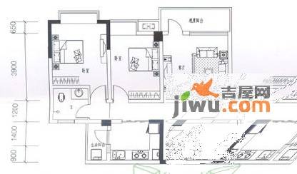 寅生花香龙都2室2厅1卫户型图