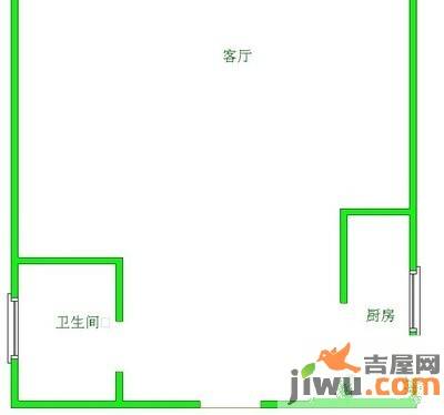 锦西国际1室1厅1卫32㎡户型图