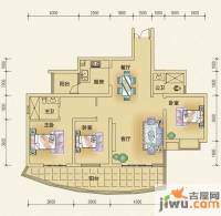 巨龙环岛国际社区3室2厅2卫121.1㎡户型图